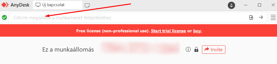 AnyDesk csatlakozás