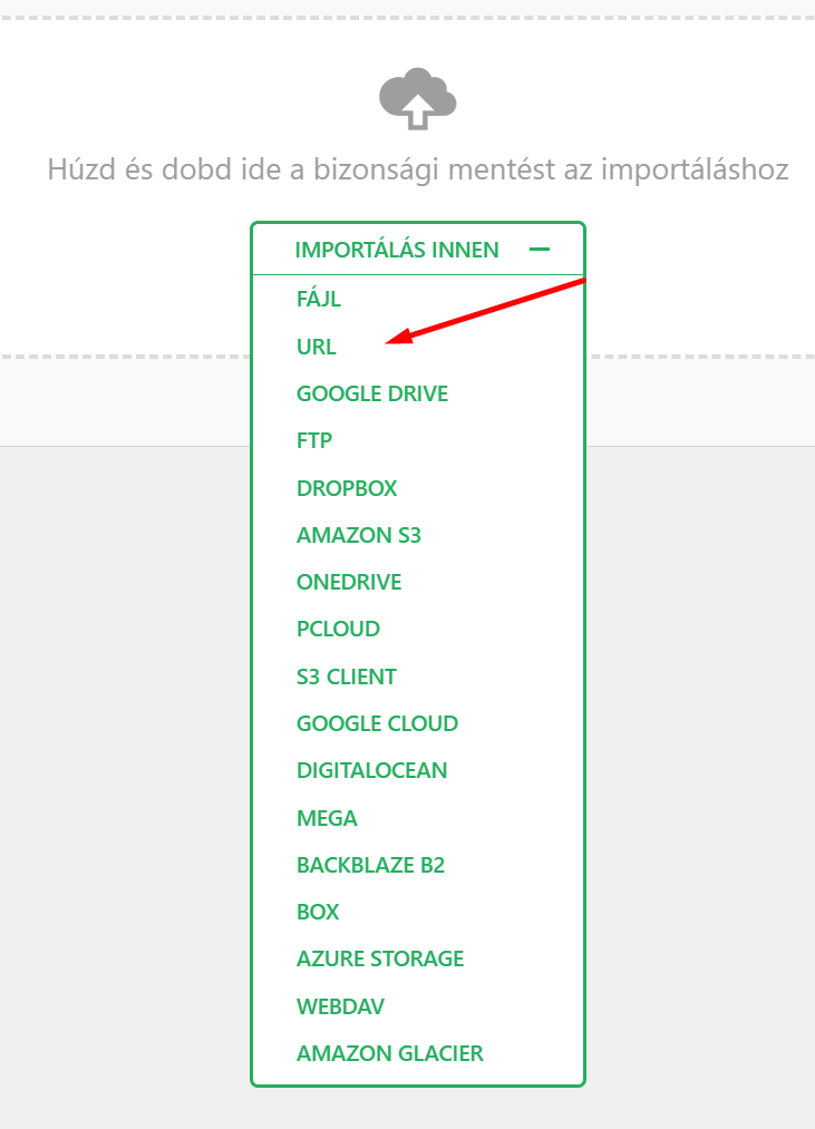 Importálás URL elérhetősége