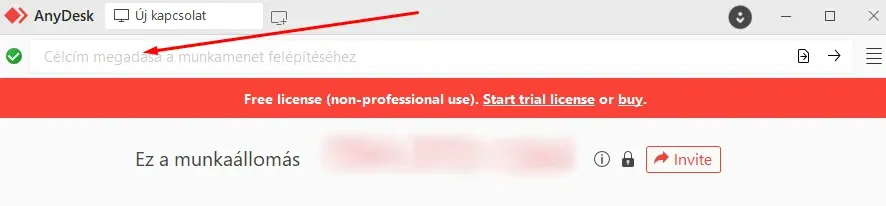 AnyDesk csatlakozás