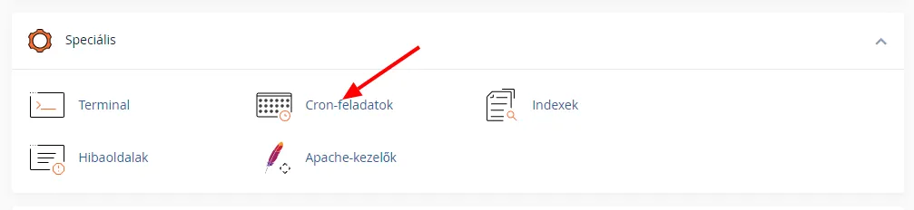 cpanel cron feladatok