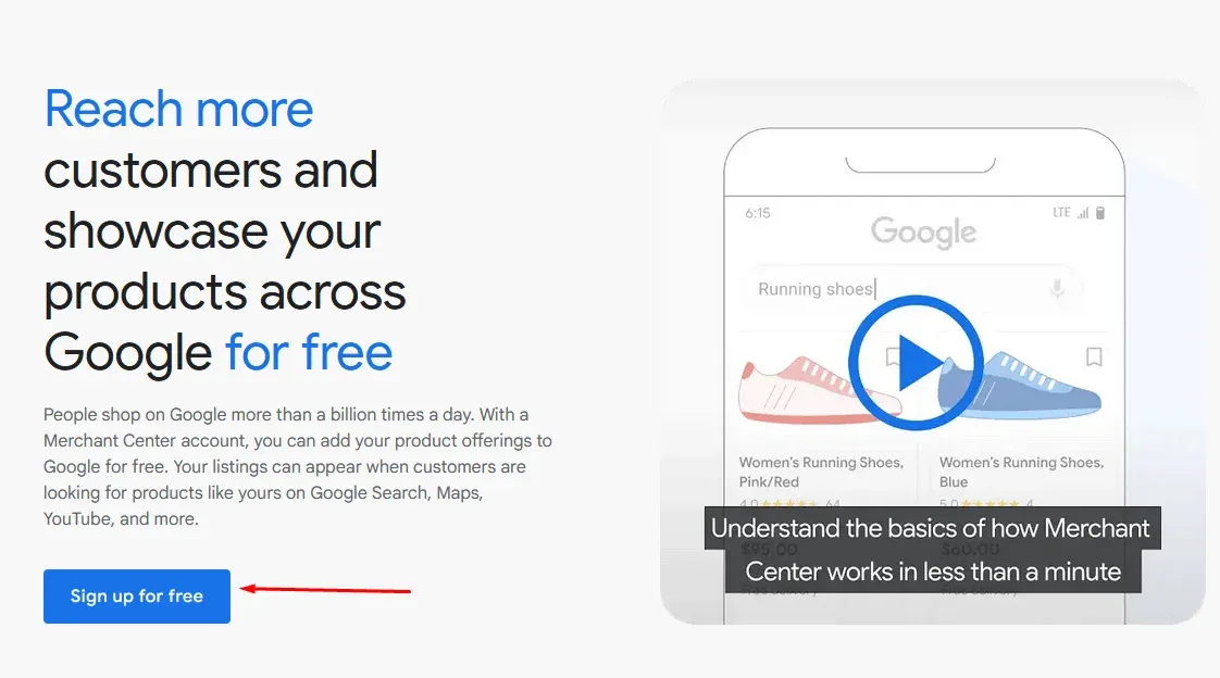Google Merchant Center fiók létrehozása