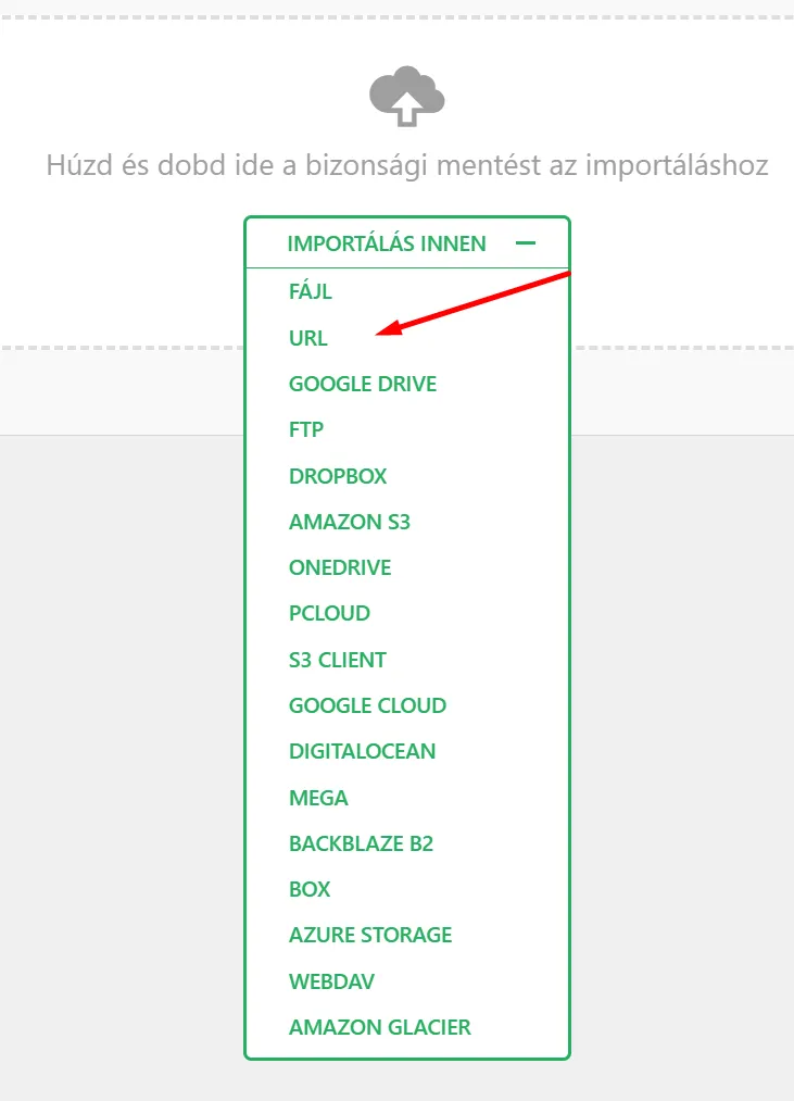 Importálás URL elérhetősége