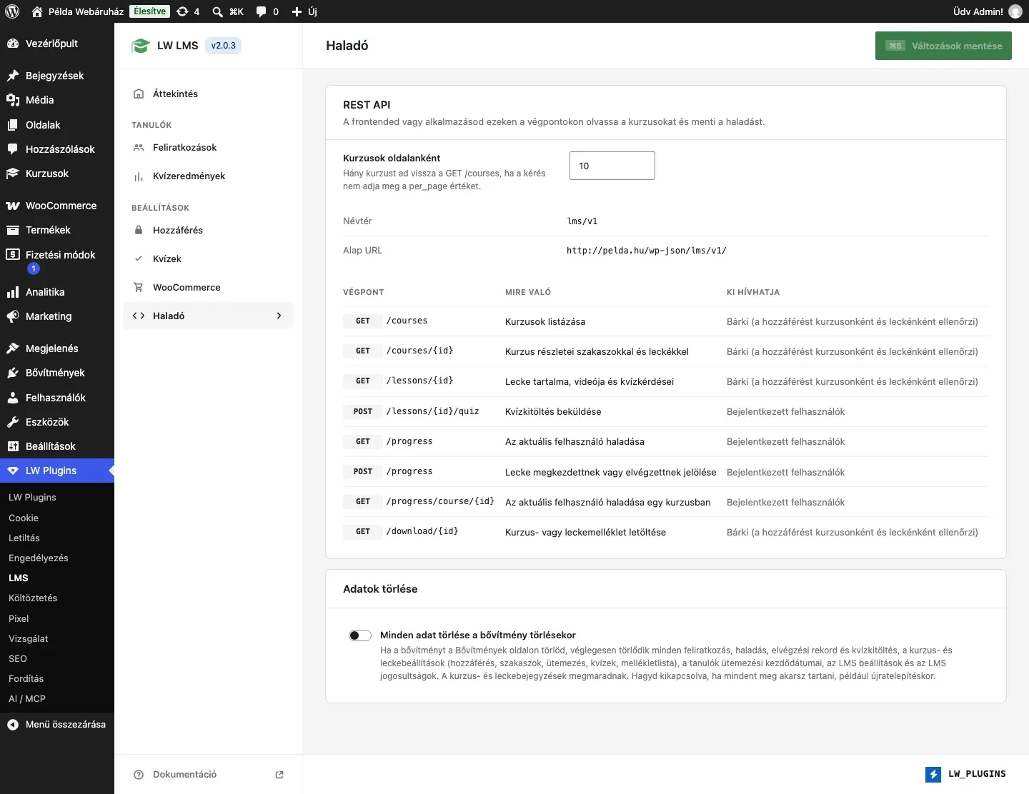 Az LW LMS Haladó füle