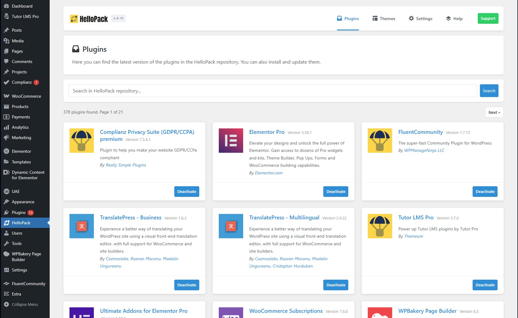 HelloPack-bovitmeny-telepites